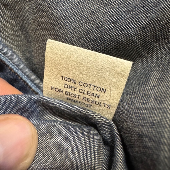 Men's Stubbs Wester Wear Denim Indian Head Button Banded Collar Shirt Size M - Picture 11 of 11